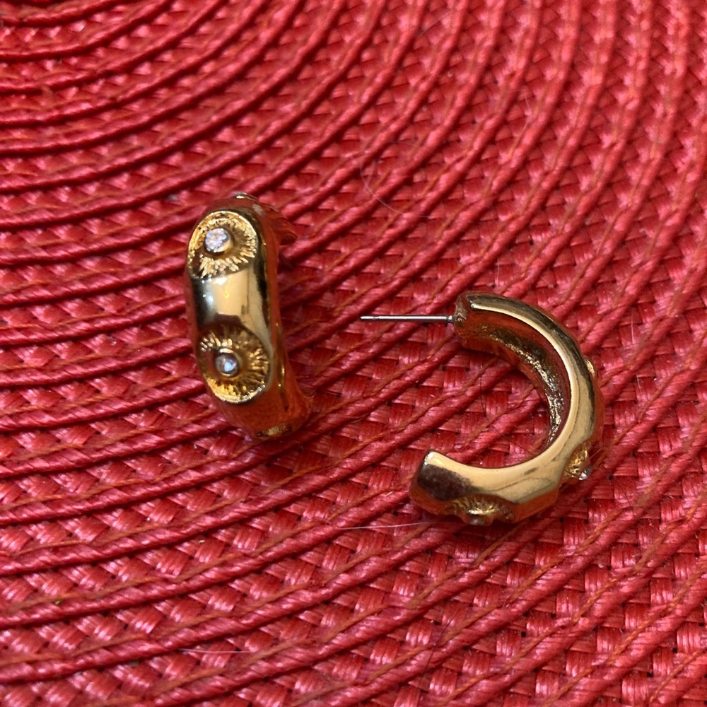 Bundle 5, get 20% off - Vintage Gold-Tone Earrings with Faux Diamonds